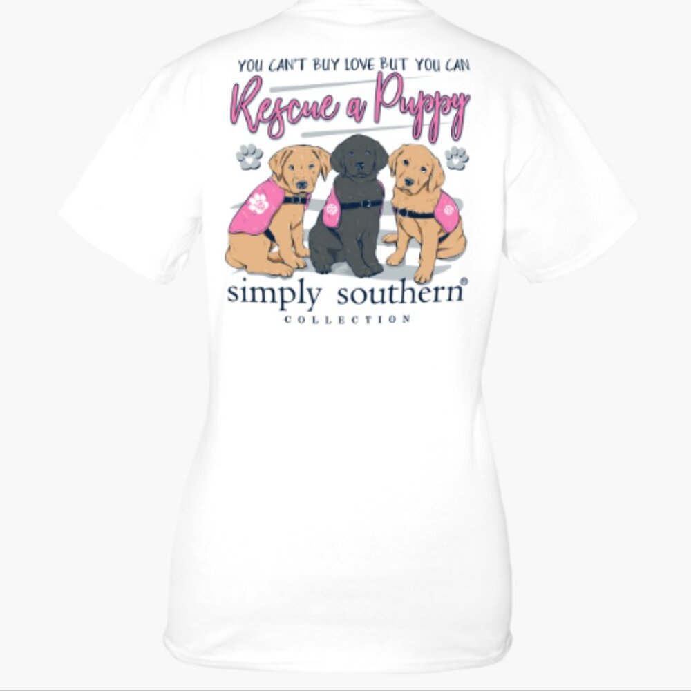 Simply Southern Rescue Puppy Tee (Nwot)